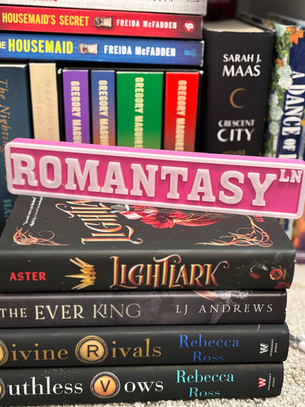 Romantasy Street Sign | Bookshelf Decor : Green