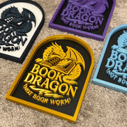 Book Dragon Sign: Gold and Black