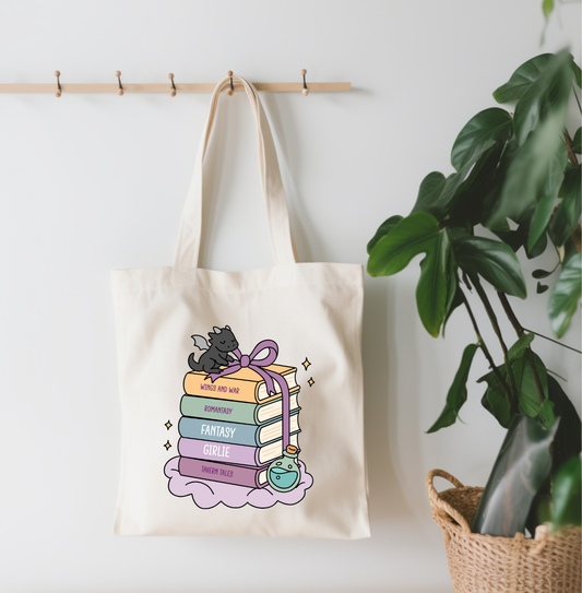 Fantasy Books Canvas Tote Bag