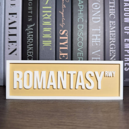 Romantasy Street Sign | Bookshelf Decor: Purple