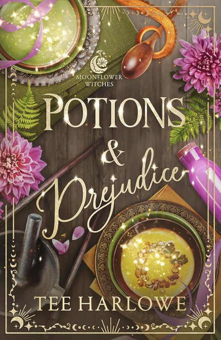 Potions & Prejudice: A Cozy Fantasy Romance (Moonflower Witches Book 1)