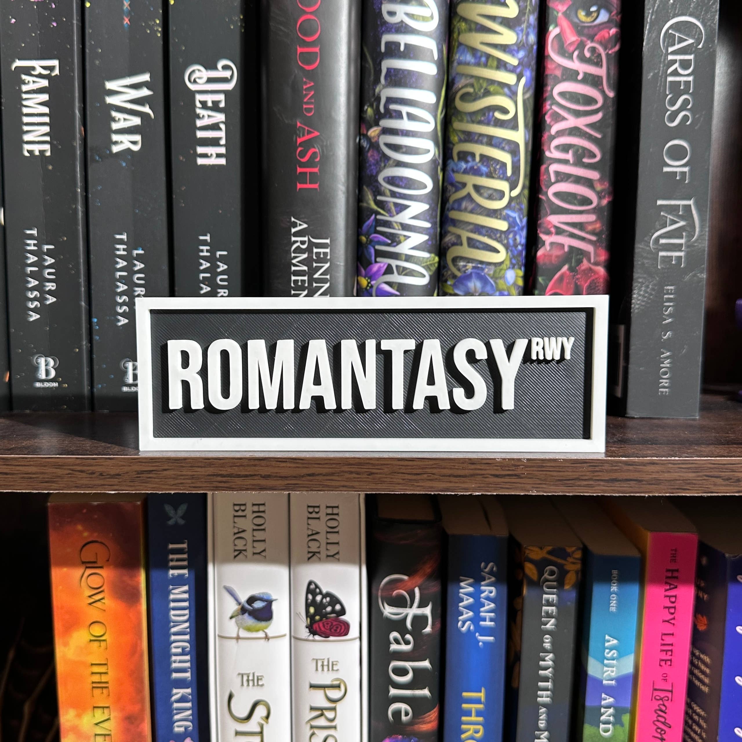 Romantasy Street Sign | Bookshelf Decor: Purple