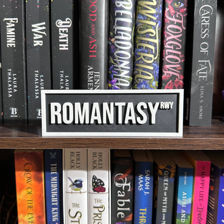 Romantasy Street Sign | Bookshelf Decor: Purple