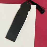 Dark Romance Cockmark Bookmark: Black/Engraved Blue