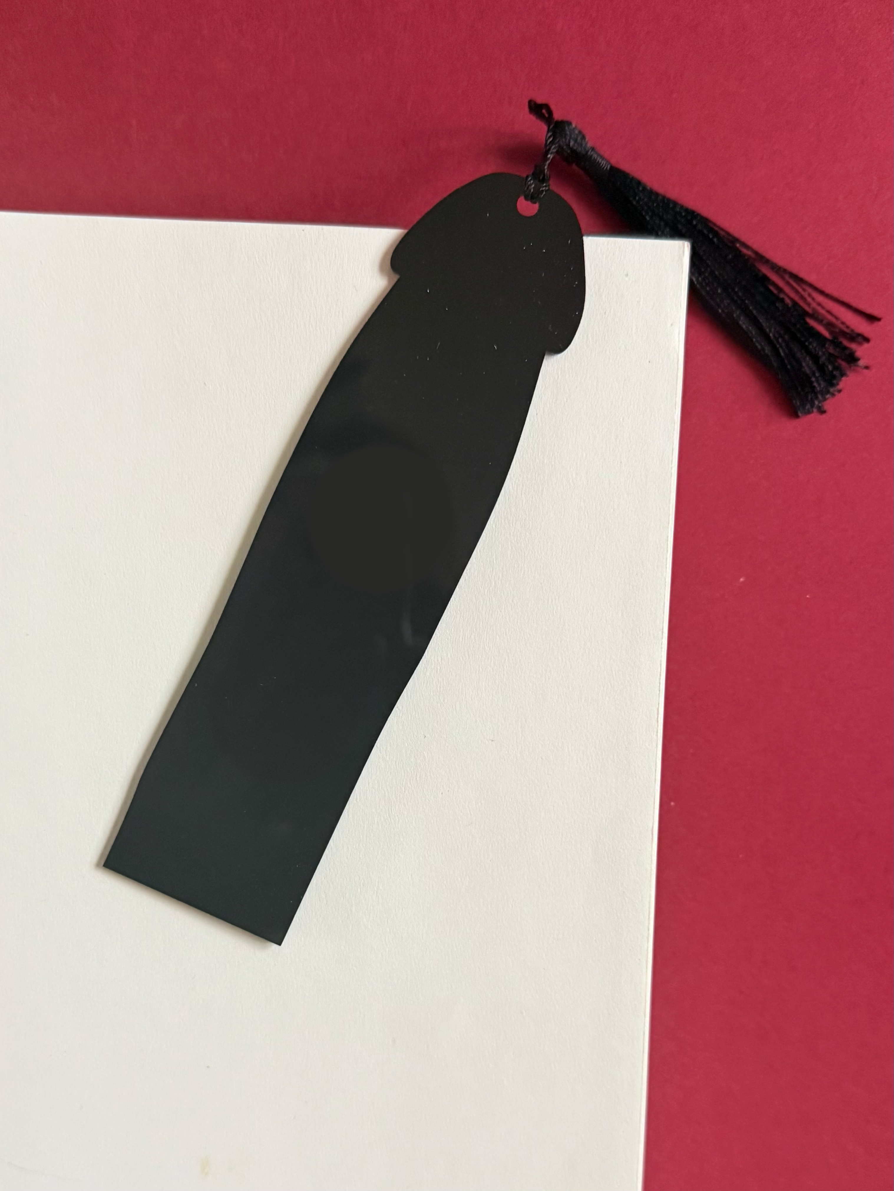 Dark Romance Cockmark Bookmark: Black/Engraved Blue
