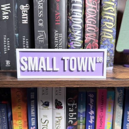 Small Town Street Sign | Bookshelf Decor: Sky Blue