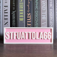 STFUATTDLAGG Sign | Bookshelf Decor: Black