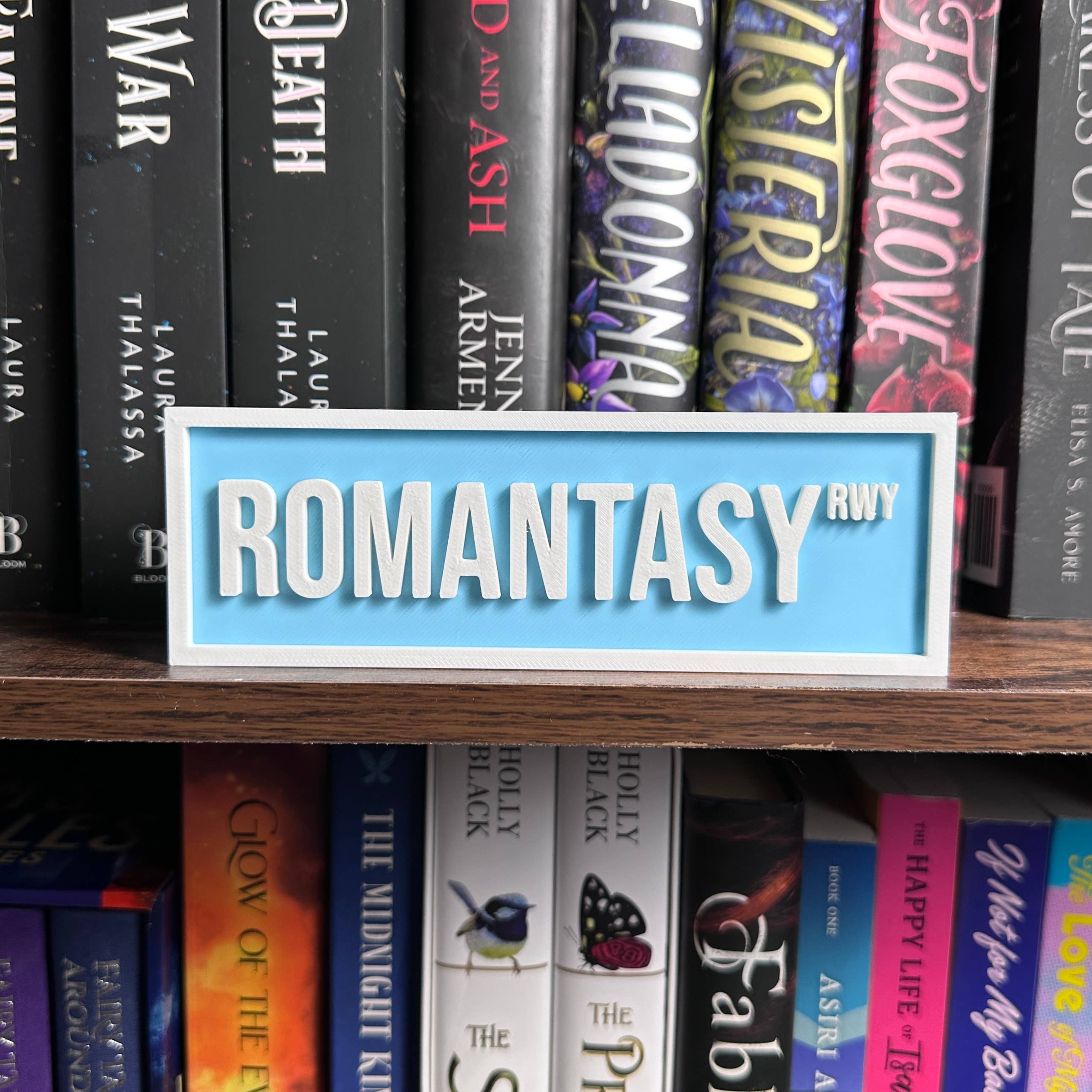 Romantasy Street Sign | Bookshelf Decor: Purple