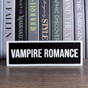 Vampire Romance Sign | Bookshelf Decor: Red