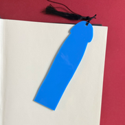 Dark Romance Cockmark Bookmark: Black/Engraved Blue