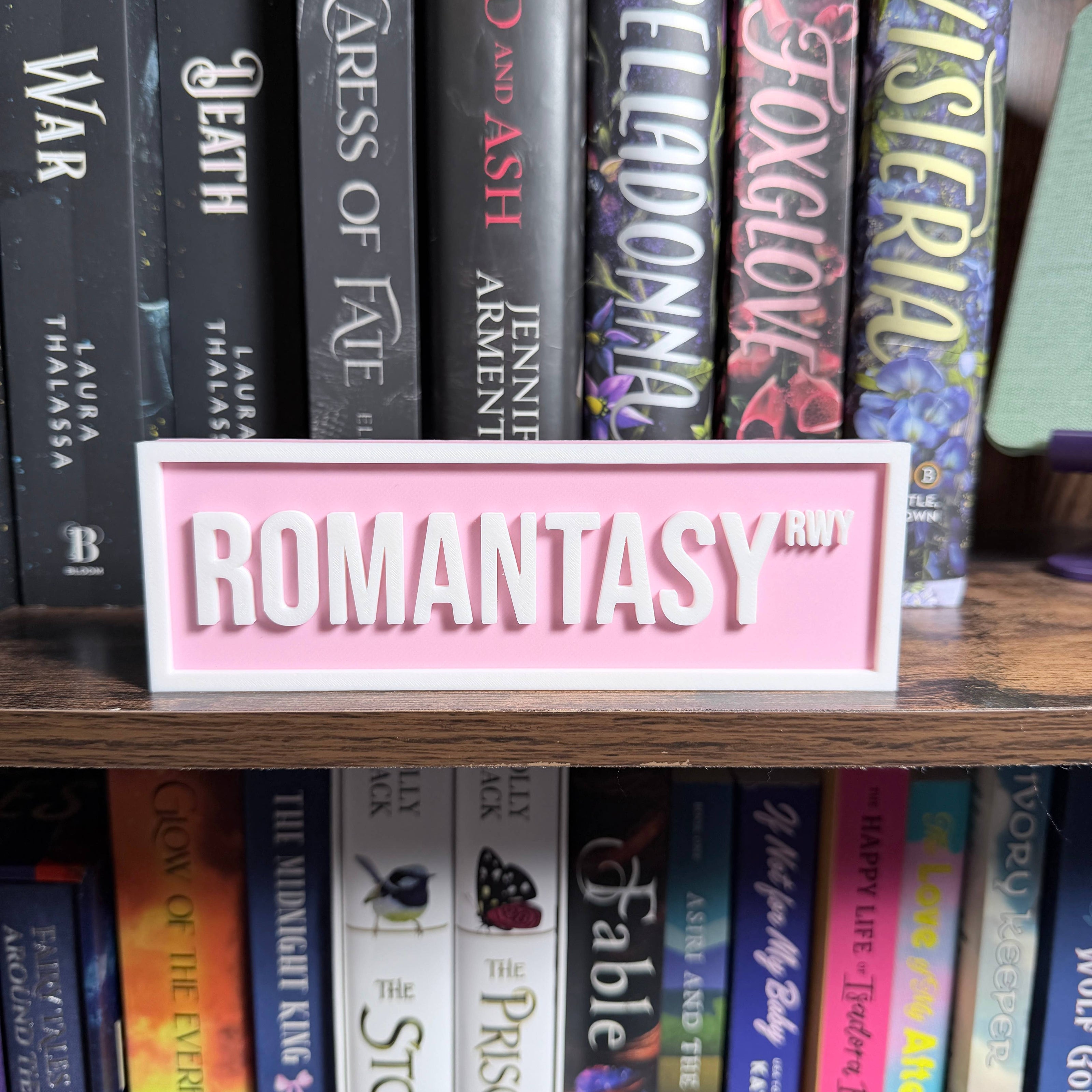Romantasy Street Sign | Bookshelf Decor: Purple