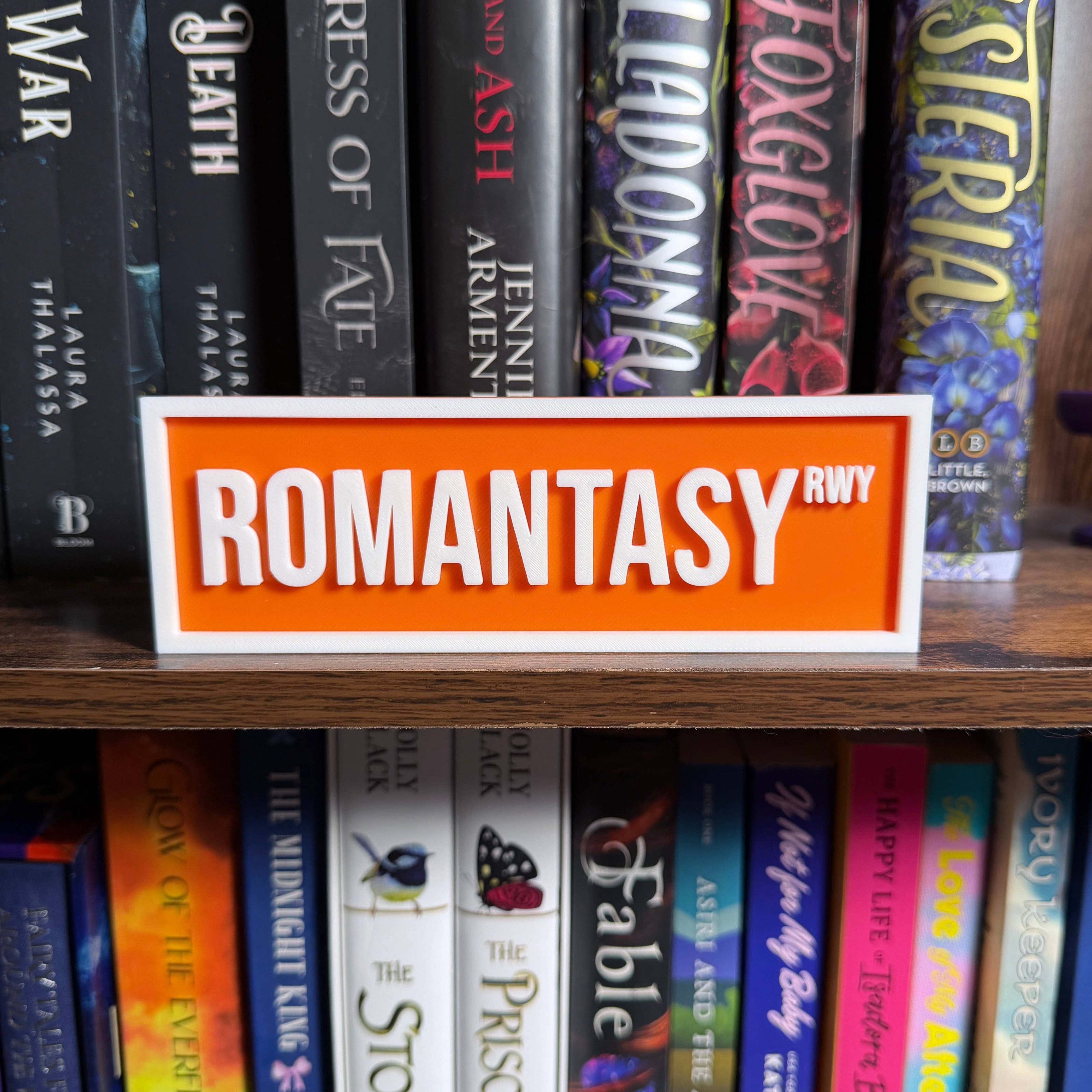 Romantasy Street Sign | Bookshelf Decor: Purple