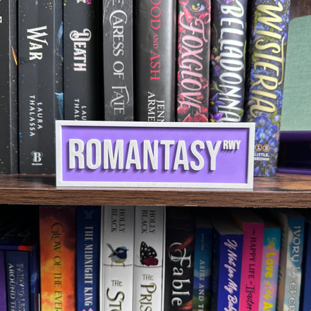 Romantasy Street Sign | Bookshelf Decor: Purple
