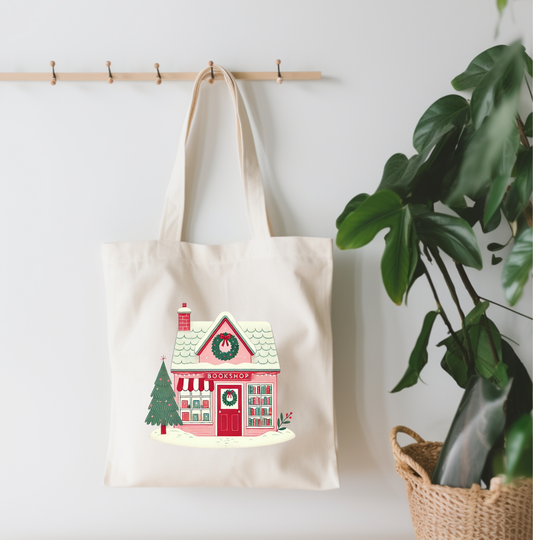 Holiday Bookstore Canvas Tote Bag