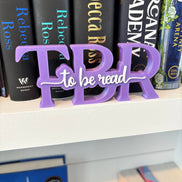 To Be Read (TBR) Standing Shelf Sign: Pink