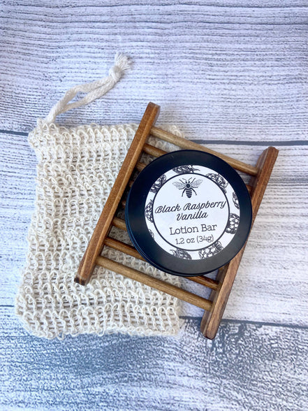 Black Raspberry Vanilla Lotion Bar Fruity Handmade