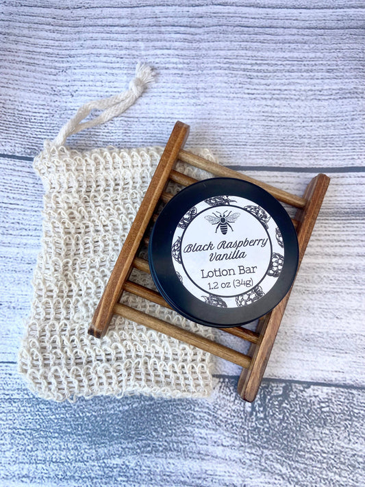 Black Raspberry Vanilla Lotion Bar Fruity Handmade