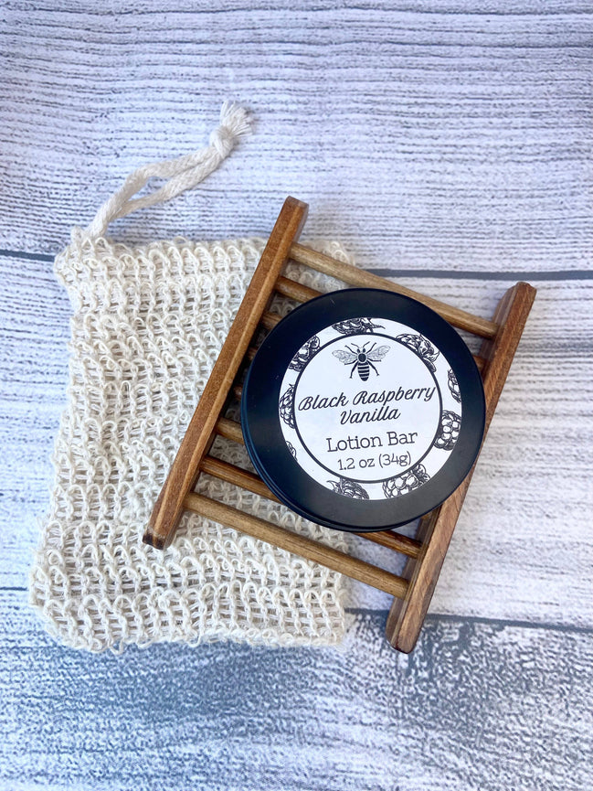 Black Raspberry Vanilla Lotion Bar Fruity Handmade
