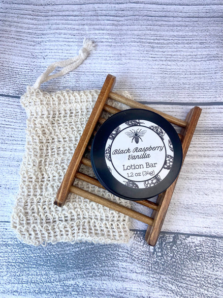 Black Raspberry Vanilla Lotion Bar Fruity Handmade