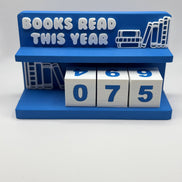 Book Counter Sign with Numbers : Light Pink Stand w/ White Blocks
